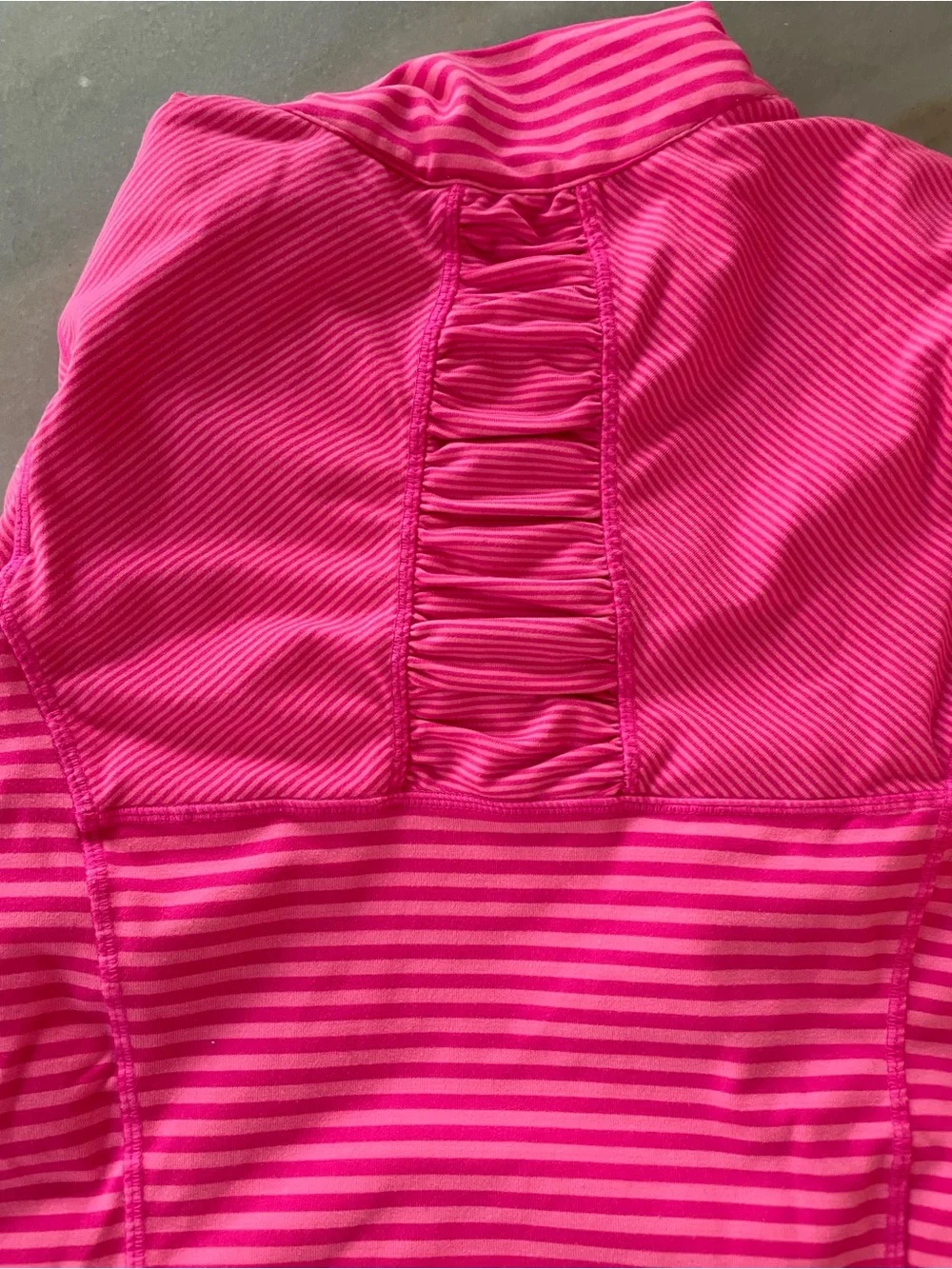 Kyodan Hot Pink Striped Half-Zip Pullover size XS